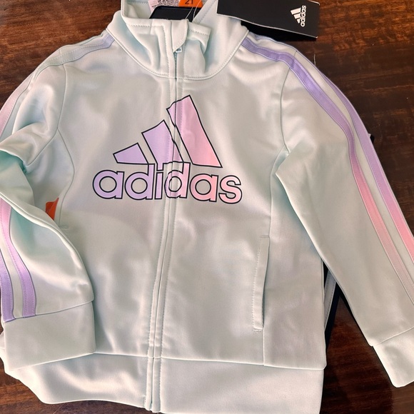 Adidas girls Zip jacket & jogger set - Picture 2 of 7